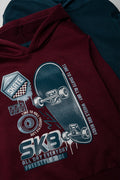 2 Pack Hooded Tracktops Teal And Burgundy (1)