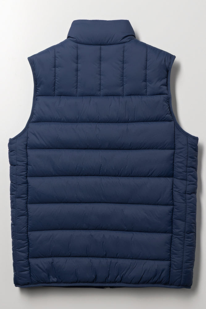 Sleeveless Zip Through Jacket Navy (2)