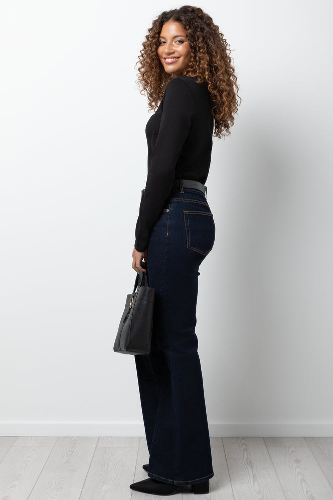 Long Sleeve Crew Neck T-Shirt Black (1)