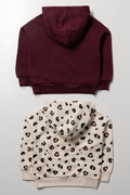 2 Pack Hoodies Burgundy And Natural (2)