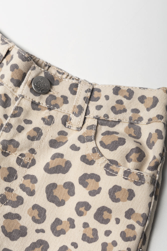 Animal Print Denim Jeans Natural (1)