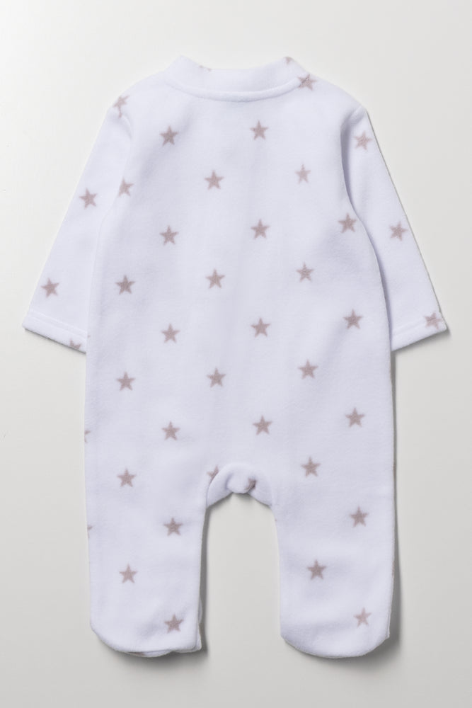 Stars Printed Sleepsuit White (2)