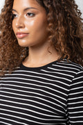 Stripe Long Sleeve T-Shirt Black and White (3)