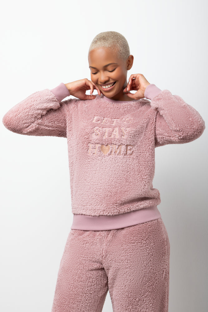 Let's Stay Home Soft Pyjamas Pink