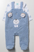 Bear Dungaree Set Blue