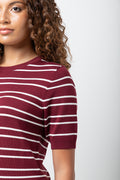 Knit Top Burgundy And White (3)