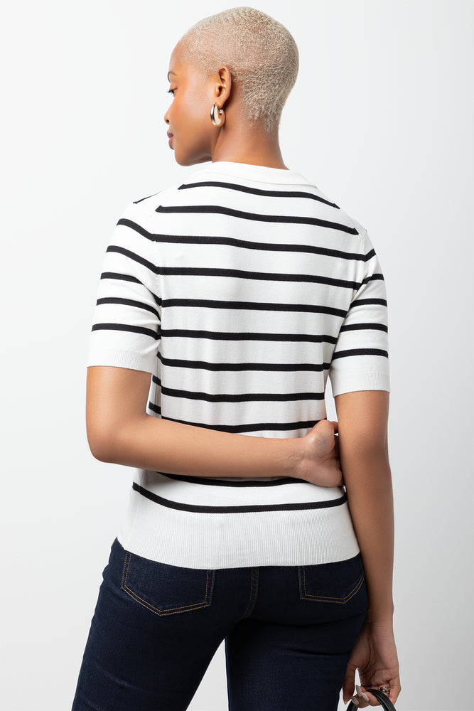 Knit Top Cream And Black (2)