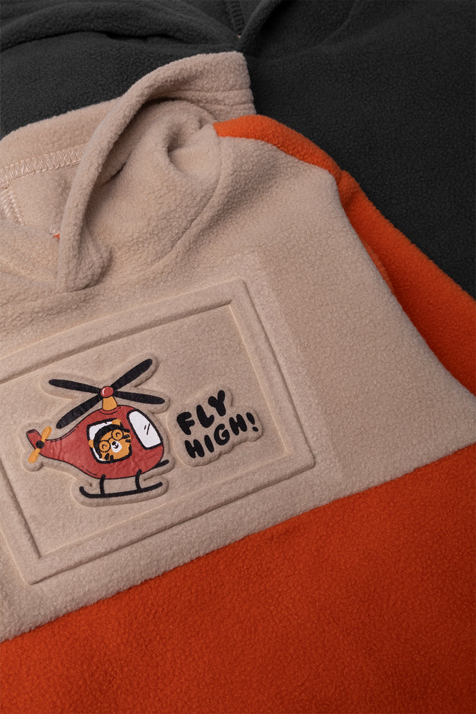 2 Pack Helicopter Hoodies Dark Green And Orange (1)