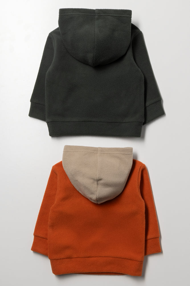 2 Pack Helicopter Hoodies Dark Green And Orange (2)