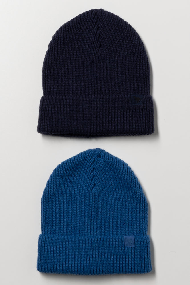 2 Pack Beanies Blue And Navy | Accessories | Ackermans