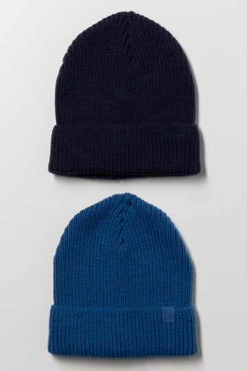 2 Pack Beanies Blue And Navy | Accessories | Ackermans