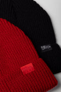 2 Pack Beanies Red And Black (1)