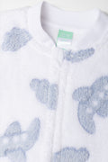 Fleece Babygrow White (1)