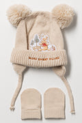 Winnie The Pooh Hat Set Natural