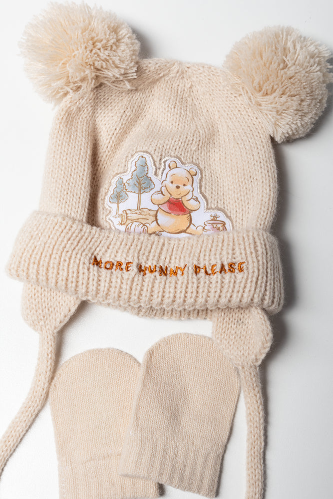 Winnie The Pooh Hat Set Natural (1)