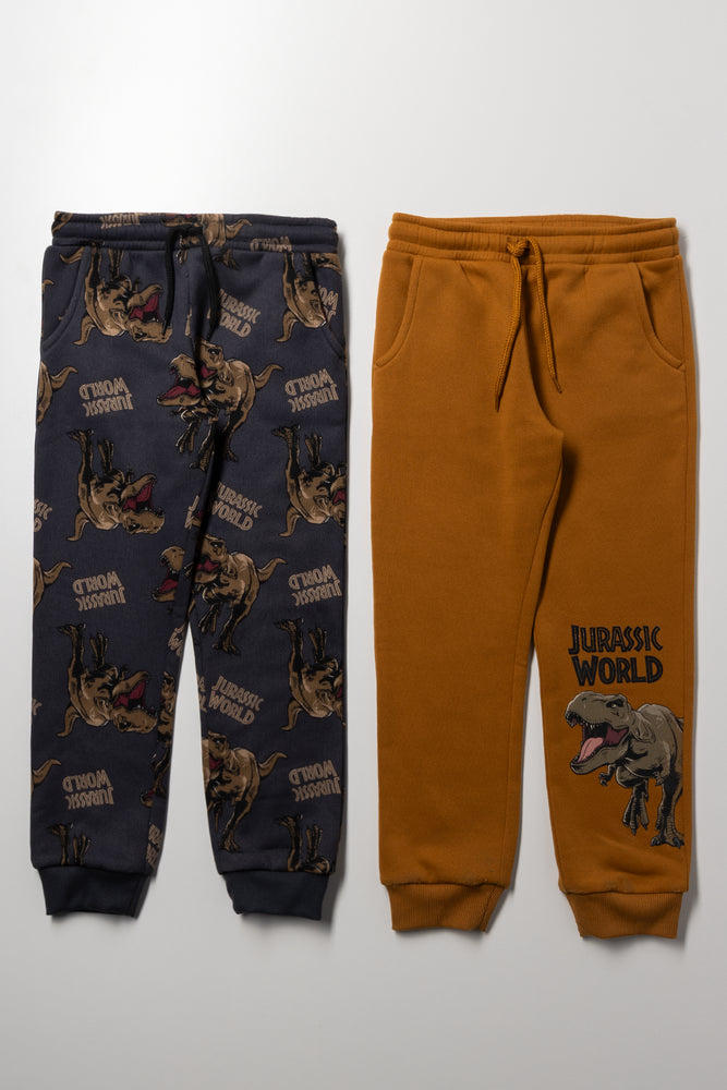 Jurassic World 2 Pack Trackpants Charcoal And Yellow