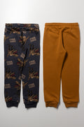Jurassic World 2 Pack Trackpants Charcoal And Yellow (2)