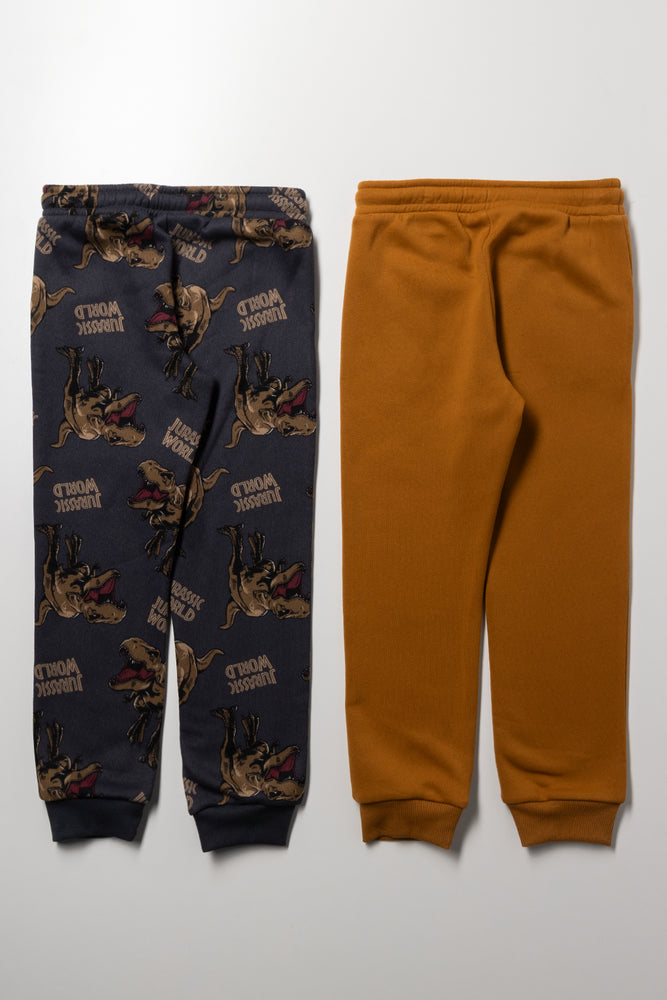 Jurassic World 2 Pack Trackpants Charcoal And Yellow (2)