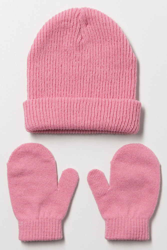 2 Piece Hat Set Pink