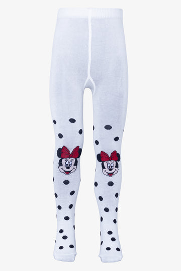 Minnie Mouse Tights White