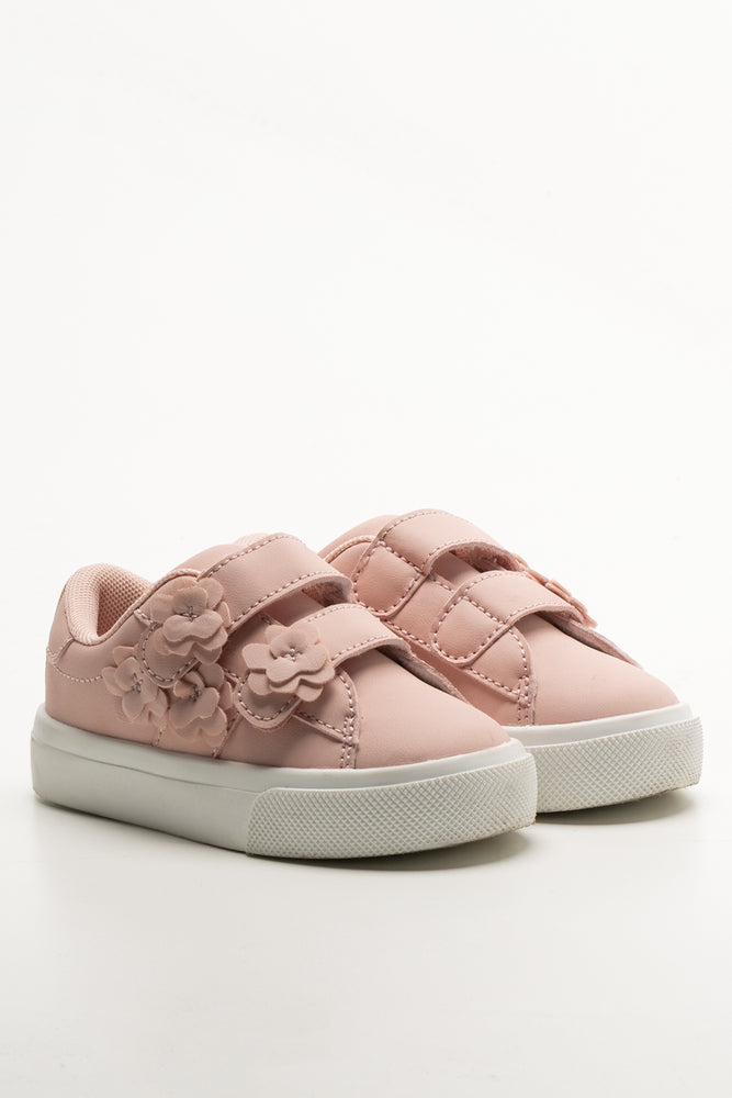 Flower Double Strap Sneaker Pink