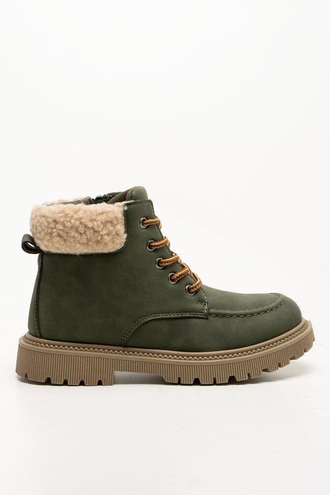 Lace Up Boots Green (1)
