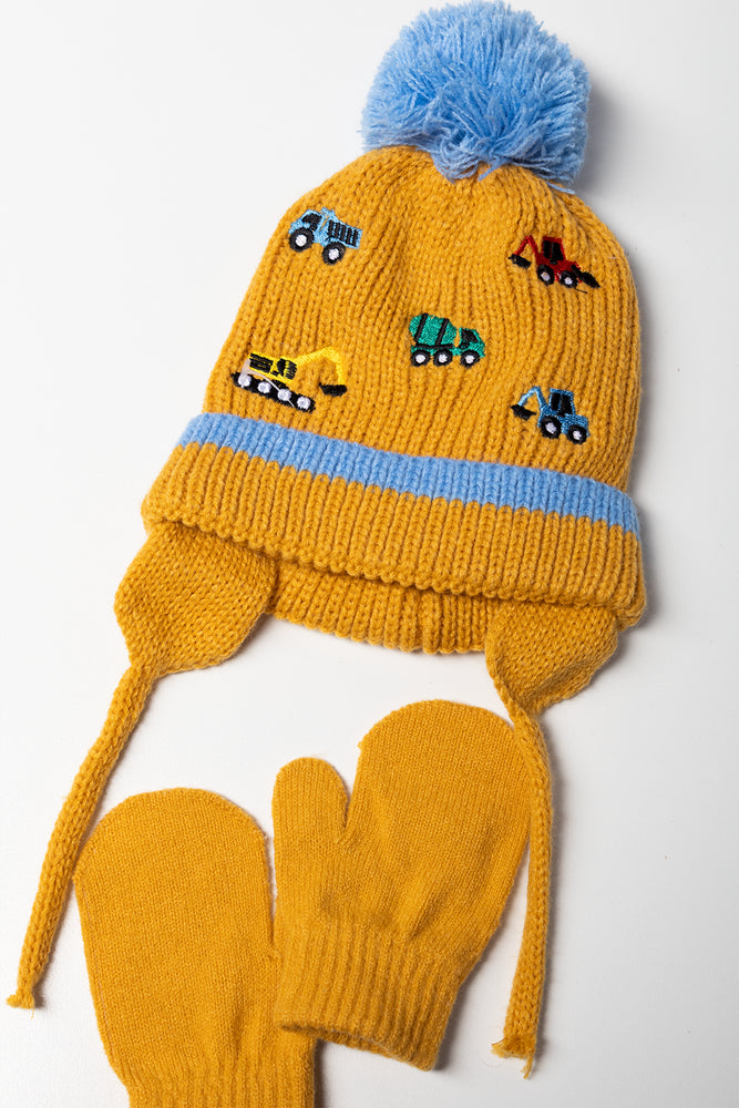 Trapper Hat Set Yellow (1)