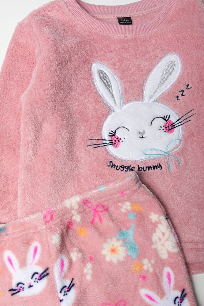 Long Sleeve Pyjama Set Pink (1)