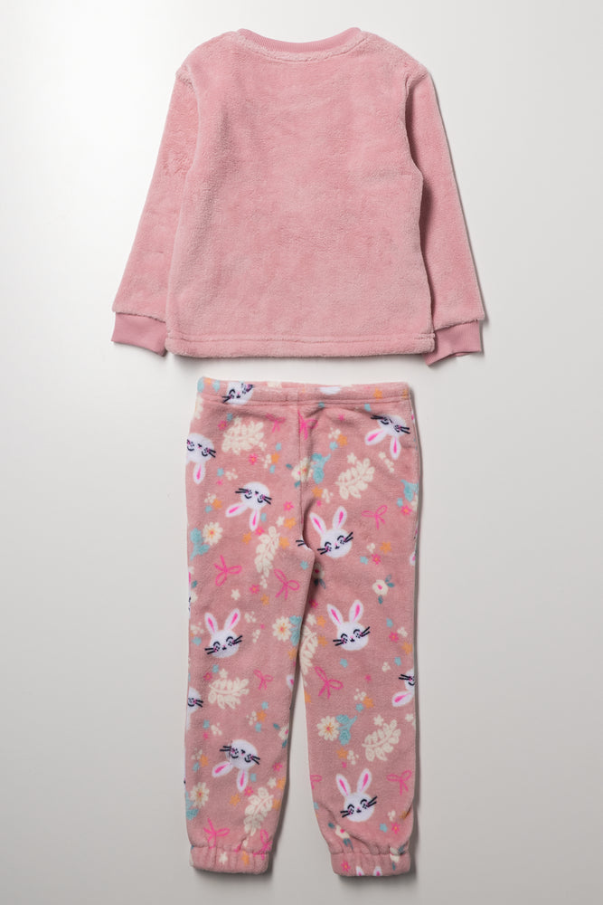 Long Sleeve Pyjama Set Pink (2)