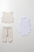 3 Piece Waistcoat Set Natural (5)