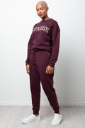 Crew Neck Top Burgundy
