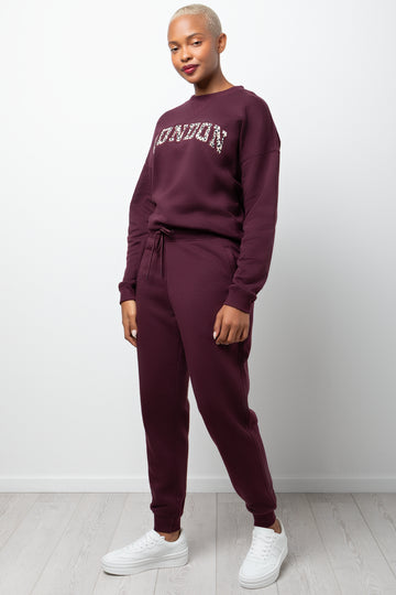 Crew Neck Top Burgundy