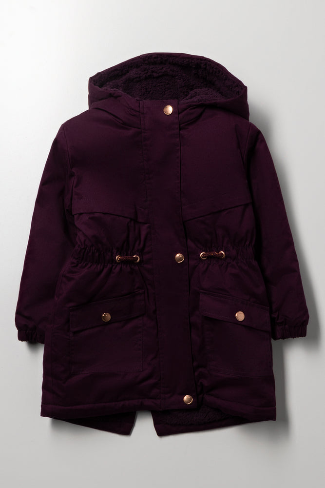 Twill Parka Burgundy | Jackets & Knitwear | Ackermans