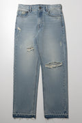 Straight Leg Denim Jeans Blue