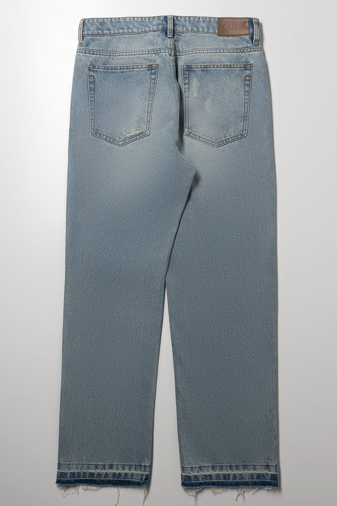 Straight Leg Denim Jeans Blue (3)