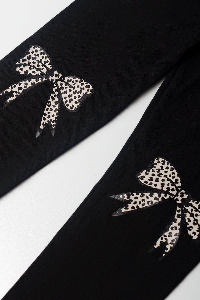 Animal Bow Leggings Black (1)
