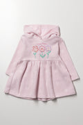 Hooded Flower Dress Pink