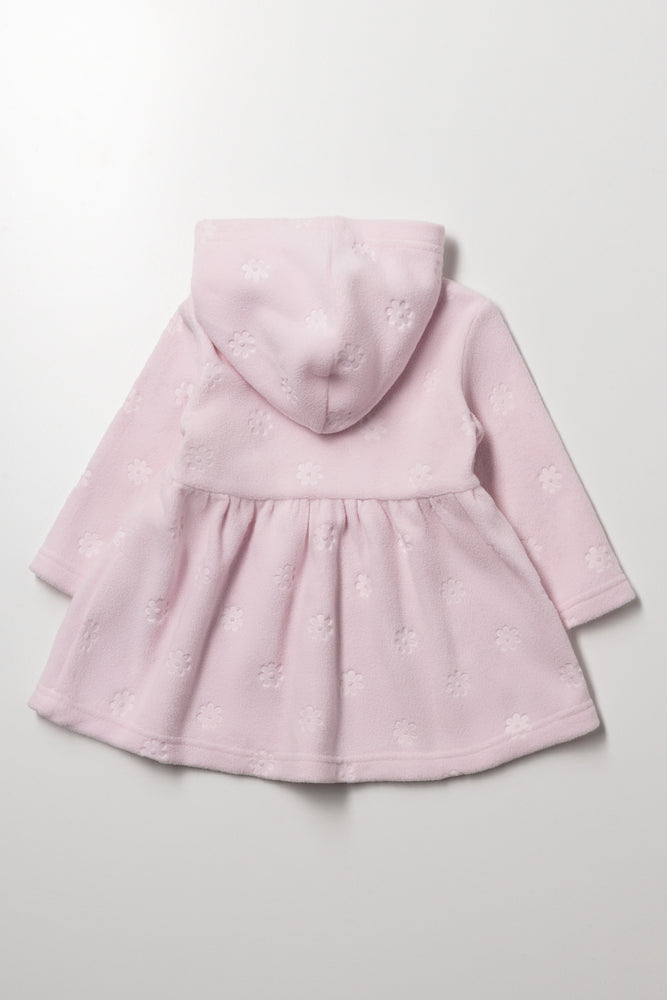 Hooded Flower Dress Pink (2)