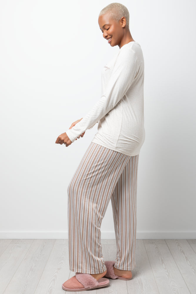 Long Sleeve Pyjama Set Natural