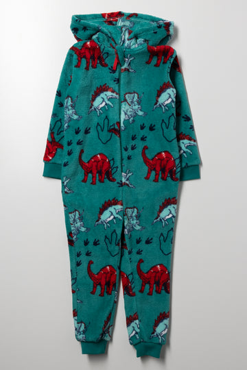 Dino Onesie Blue