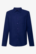 Textured Long Sleeve Shirt Navy