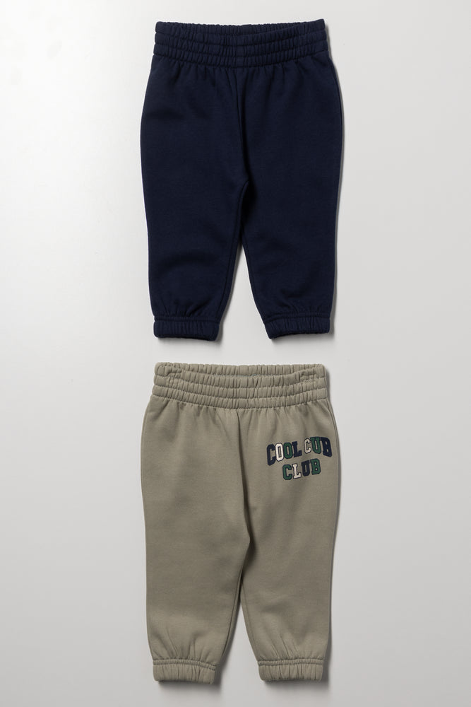 2 Pack Trackpants Green And Navy
