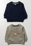 2 pack Crewneck Tops Navy & Fatigue