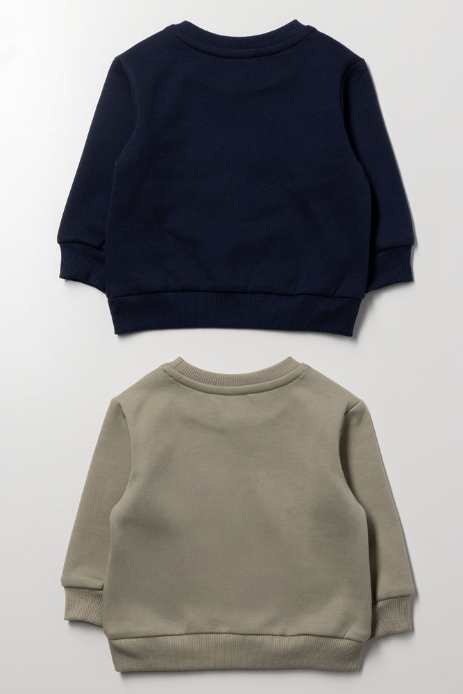 2 pack Crewneck Tops Navy & Fatigue (2)