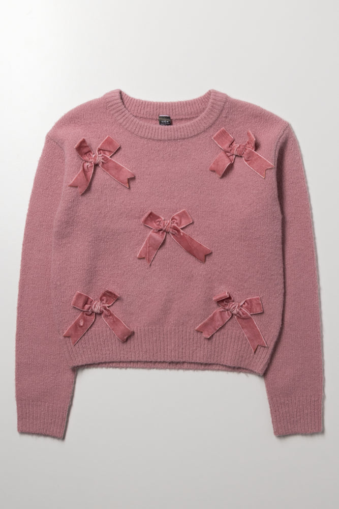 Bow Jumper Pink