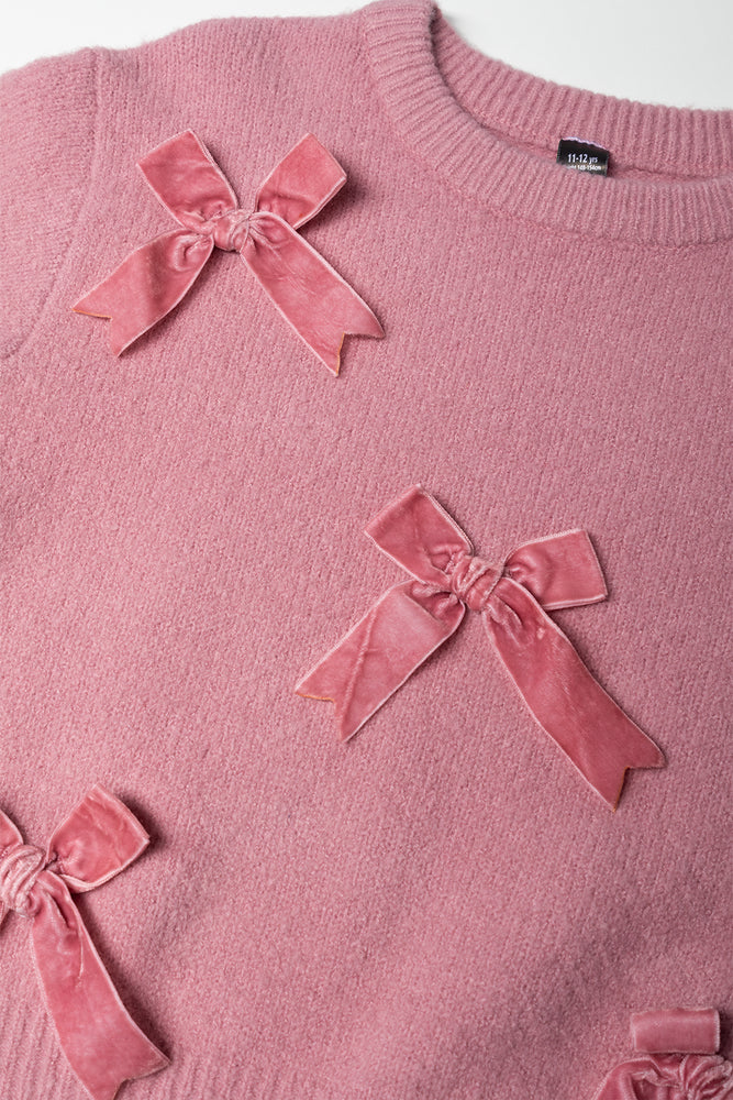 Bow Jumper Pink