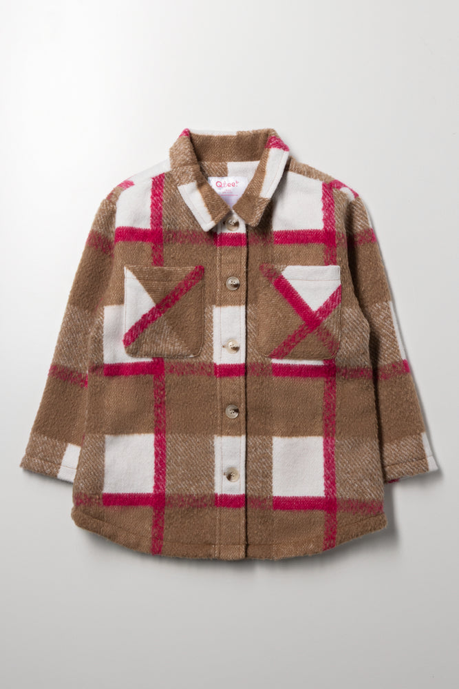 Check Shacket Brown And Pink | Jackets & Knitwear | Ackermans