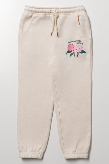 Flower Trackpants Natural