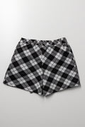 Check Pleated Skorts Black (3)