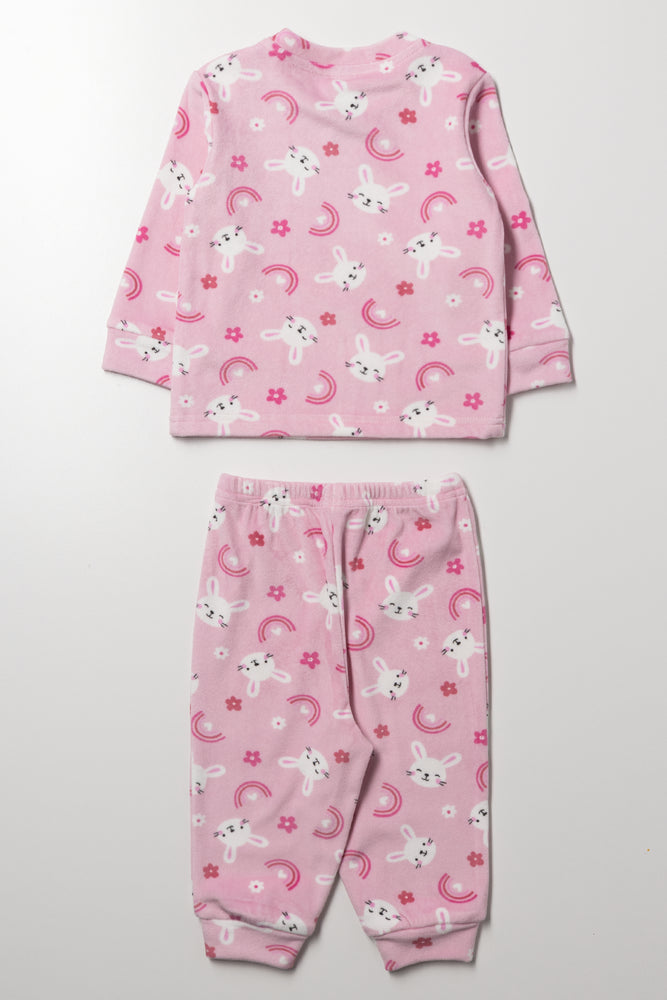 Bunny Pyjama Set Pink (2)